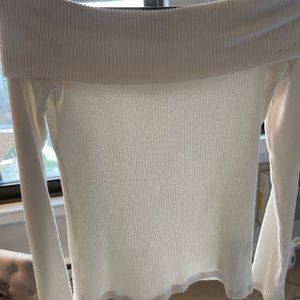 White off the shoulder long sleeve
